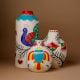 Handcrafted Ceramic Madhubani Painted Decorative Vase Set of 3